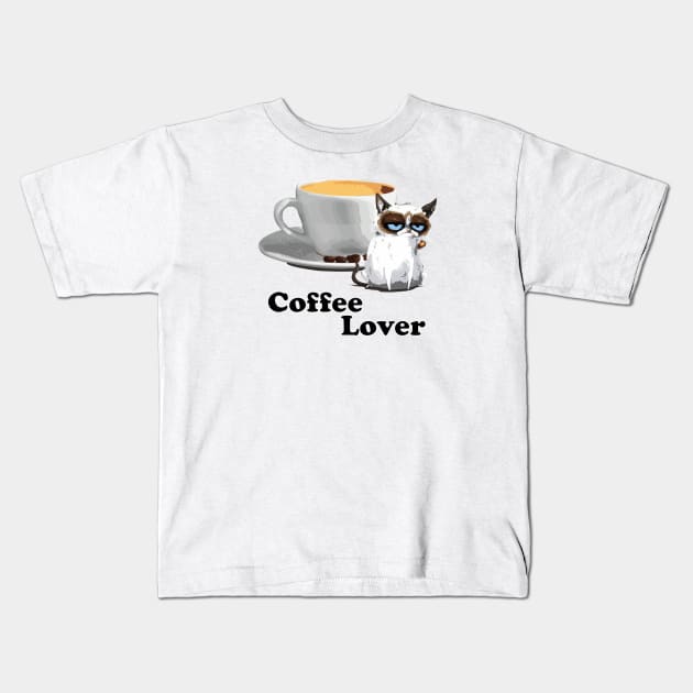 Coffee lover Kids T-Shirt by NeoDesign